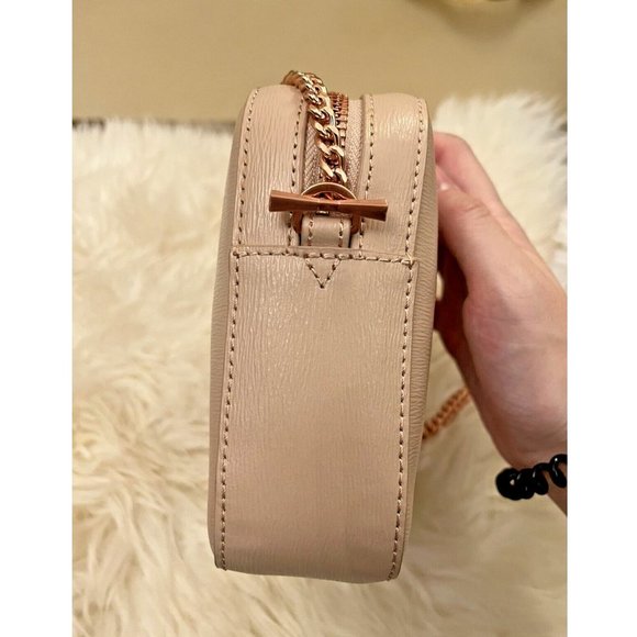 EUC TED BAKER LONDON JULIE LEATHER CROSSBODY CAMERA BAG TAUPE MSRP $175.00 - Picture 5 of 9